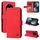 Custodia per telefono in pelle con bottone in metallo For Honor Magic7 Skin Feel Life Tree (rosso)
