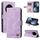 Custodia per telefono in pelle con bottoni in metallo e motivo albero della vita per Honor Magic7 Pro (viola) Custodia per telefono in pelle con bottoni in metallo e motivo albero della vita per Honor Magic7 Pro (viola)