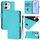 Per Tecno Spark 30 5G / Pova 6 Neo 5G Custodia in pelle tinta unita effetto pelle con cordino (blu lago) Per Tecno Spark 30 5G / Pova 6 Neo 5G Custodia in pelle tinta unita effetto pelle con cordino (blu lago)