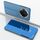 Custodia per telefono in pelle con flip orizzontale a specchio placcato per Honor X9c con supporto (blu) Custodia per telefono in pelle con flip orizzontale a specchio placcato per Honor X9c con supporto (blu)