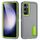 Per Samsung Galaxy S24 / S25 5G Custodia per telefono in silicone ibrido PC robusto con supporto (grigio + verde fresco) Per Samsung Galaxy S24 / S25 5G Custodia per telefono in silicone ibrido PC robusto con supporto (grigio + verde fresco)