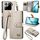 Per Xiaomi 15 Love Zipper Lanyard Custodia in pelle per telefono (grigio)