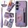 Per Samsung Galaxy S25+ 5G Custodia per telefono con portafoglio multi-carta effetto pelle retrò (viola) Per Samsung Galaxy S25+ 5G Custodia per telefono con portafoglio multi-carta effetto pelle retrò (viola)