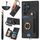 Per Samsung Galaxy S25 Ultra 5G Custodia per telefono con portafoglio multi-carta con anello retrò in pelle (nero) Per Samsung Galaxy S25 Ultra 5G Custodia per telefono con portafoglio multi-carta con anello retrò in pelle (nero)