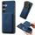 Per Samsung Galaxy S25+ 5G Retro Custodia in pelle con carta magnetica per telefono (blu) Per Samsung Galaxy S25+ 5G Retro Custodia in pelle con carta magnetica per telefono (blu)