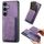 Per Samsung Galaxy S25+ 5G Retro Custodia in pelle con carta magnetica per telefono (viola) Per Samsung Galaxy S25+ 5G Retro Custodia in pelle con carta magnetica per telefono (viola)