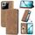 Per Xiaomi 15 Custodia in pelle magnetica con chiusura a scatto e retro skin feel (marrone) Per Xiaomi 15 Custodia in pelle magnetica con chiusura a scatto e retro skin feel (marrone)