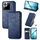 Per Xiaomi 15 Custodia per telefono in pelle magnetica pressata a griglia cubica (blu) Per Xiaomi 15 Custodia per telefono in pelle magnetica pressata a griglia cubica (blu)