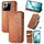 Per Xiaomi 15 Custodia per telefono in pelle magnetica pressata a griglia cubica (marrone) Per Xiaomi 15 Custodia per telefono in pelle magnetica pressata a griglia cubica (marrone)
