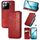 Per Xiaomi 15 Custodia per telefono in pelle magnetica pressata a griglia cubica (rossa) Per Xiaomi 15 Custodia per telefono in pelle magnetica pressata a griglia cubica (rossa)