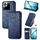 Per Xiaomi 15 Pro Custodia per telefono in pelle magnetica pressata a griglia cubica (blu) Per Xiaomi 15 Pro Custodia per telefono in pelle magnetica pressata a griglia cubica (blu)