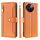 Per vivo V30e 5G Global Sheep Texture Portafoglio con cerniera in pelle Custodia per telefono (arancione)