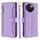 Per vivo V30e 5G Global Sheep Texture Portafoglio con cerniera in pelle Custodia per telefono (viola)