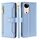 Per vivo S19 Sheep Texture Cross-body Zipper Wallet Custodia per telefono in pelle (blu)