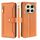 Per Tecno Camon 30 Lite Sheep Texture Portafoglio a tracolla con cerniera in pelle Custodia per telefono (arancione)