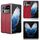 Per Tecno Phantom V Fold2 Custodia per telefono con motivo a mucca e cuciture (rosso) Per Tecno Phantom V Fold2 Custodia per telefono con motivo a mucca e cuciture (rosso)