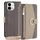 Per vivo iQOO Z9x 5G Custodia a tracolla in pelle con texture Litchi (grigio)