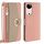 Per vivo S19 Custodia a tracolla in pelle con texture Litchi (rosa)