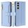 Per Sony Xperia 1 VI Lite Custodia per telefono in pelle con cerniera a tracolla e texture di pecora (blu) Per Sony Xperia 1 VI Lite Custodia per telefono in pelle con cerniera a tracolla e texture di pecora (blu)