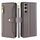Per Sony Xperia 1 VI Lite Custodia in pelle con cerniera a tracolla con texture di pecora (grigio) Per Sony Xperia 1 VI Lite Custodia in pelle con cerniera a tracolla con texture di pecora (grigio)