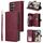 Per Samsung Galaxy S25 Ultra 5G 9-Slot per schede Portafoglio con cerniera Custodia in pelle per telefono (rosso vino) Per Samsung Galaxy S25 Ultra 5G 9-Slot per schede Portafoglio con cerniera Custodia in pelle per telefono (rosso vino)