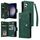 Per Samsung Galaxy S25 5G Rivet Buckle 9 Carte Custodia in Pelle a Tre Ante per Telefono (Verde) Per Samsung Galaxy S25 5G Rivet Buckle 9 Carte Custodia in Pelle a Tre Ante per Telefono (Verde)