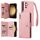 Per Samsung Galaxy S25+ 5G Rivet Buckle 9 Carte Custodia in Pelle a Tre Ante per Telefono (Oro Rosa) Per Samsung Galaxy S25+ 5G Rivet Buckle 9 Carte Custodia in Pelle a Tre Ante per Telefono (Oro Rosa)
