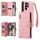 Per Samsung Galaxy S25 Ultra 5G Rivet Buckle 9 Carte Custodia in Pelle a Tre Ante per Telefono (Oro Rosa) Per Samsung Galaxy S25 Ultra 5G Rivet Buckle 9 Carte Custodia in Pelle a Tre Ante per Telefono (Oro Rosa)