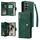 Per Samsung Galaxy S25 Ultra 5G Rivet Buckle 9 Carte Custodia in Pelle a Tre Ante per Telefono (Verde) Per Samsung Galaxy S25 Ultra 5G Rivet Buckle 9 Carte Custodia in Pelle a Tre Ante per Telefono (Verde)