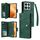 Per Xiaomi 14T Pro Global Rivet Buckle 9 carte Custodia in pelle a tre pieghe per telefono (verde) Per Xiaomi 14T Pro Global Rivet Buckle 9 carte Custodia in pelle a tre pieghe per telefono (verde)