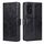 Custodia in pelle con cuciture geometriche per Honor 200 5G (nero)