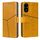 Per Honor 200 Pro 5G Custodia in pelle con cuciture geometriche (giallo)
