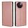 Per vivo V30e 5G Global Gloss Oil Custodia magnetica in pelle tinta unita (oro rosa)