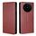 Per vivo X100s Gloss Oil Solid Color Magnetic Leather Phone Case (Marrone) Per vivo X100s Gloss Oil Solid Color Magnetic Leather Phone Case (Marrone)