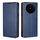 Per vivo X100s Gloss Oil Solid Color Magnetic Leather Phone Case (Blu)
