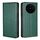 Per vivo X100s Gloss Oil Solid Color Magnetic Leather Phone Case (Verde)