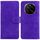 Custodia per telefono in pelle flip color puro per Honor Magic7 (viola)