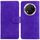Custodia per telefono in pelle flip color puro per Honor X9c (viola)