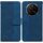 Custodia per telefono in pelle goffrata geometrica per Honor Magic7 (blu)