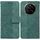 Custodia per telefono in pelle goffrata geometrica per Honor Magic7 (verde) Custodia per telefono in pelle goffrata geometrica per Honor Magic7 (verde)