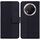 Custodia per telefono in pelle goffrata geometrica per Honor X9c (nera)
