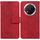 Custodia per telefono in pelle goffrata geometrica per Honor X9c (rosso)