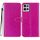 Per Motorola Moto G75 5G Custodia in pelle con glitter e flip (rosso rosa) Per Motorola Moto G75 5G Custodia in pelle con glitter e flip (rosso rosa)