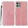 Per Motorola Moto G75 5G Custodia in pelle con glitter e flip (oro rosa)