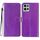 Per Motorola Moto G75 5G Custodia in pelle con glitter (viola)