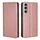 Per Sony Xperia 1 VI Gloss Oil Solid Color Magnetic Leather Phone Case (Oro rosa) Per Sony Xperia 1 VI Gloss Oil Solid Color Magnetic Leather Phone Case (Oro rosa)