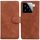 Per Xiaomi 15 Custodia in pelle Flip Skin Feel Pure Color (marrone)