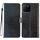 Custodia in pelle flip glitterata per Honor X5b 4G (nera)