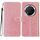 Custodia in pelle flip glitterata per Honor X9c 5G (oro rosa)