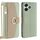 Per Redmi 13 4G Custodia a tracolla in pelle con texture Litchi (verde)